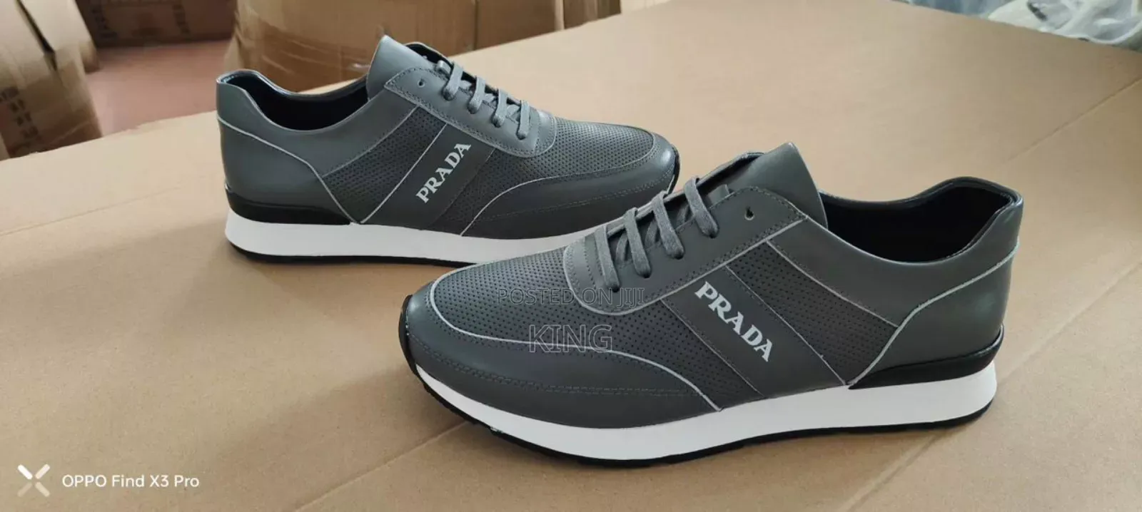 Grey Prada Finesse Sneakers