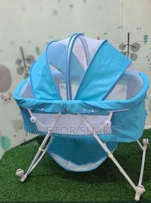 Premium Multifunction Baby Cradle Bed With 4 Wheels