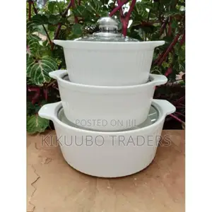 3 Pieces Ceramic Casserole Bowl Set