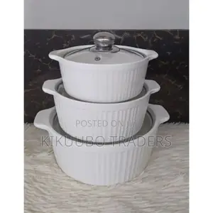 3 Pieces Ceramic Casserole Bowl Set