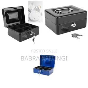 Robust Metal Cash Box, Secure Money Storage With Lock