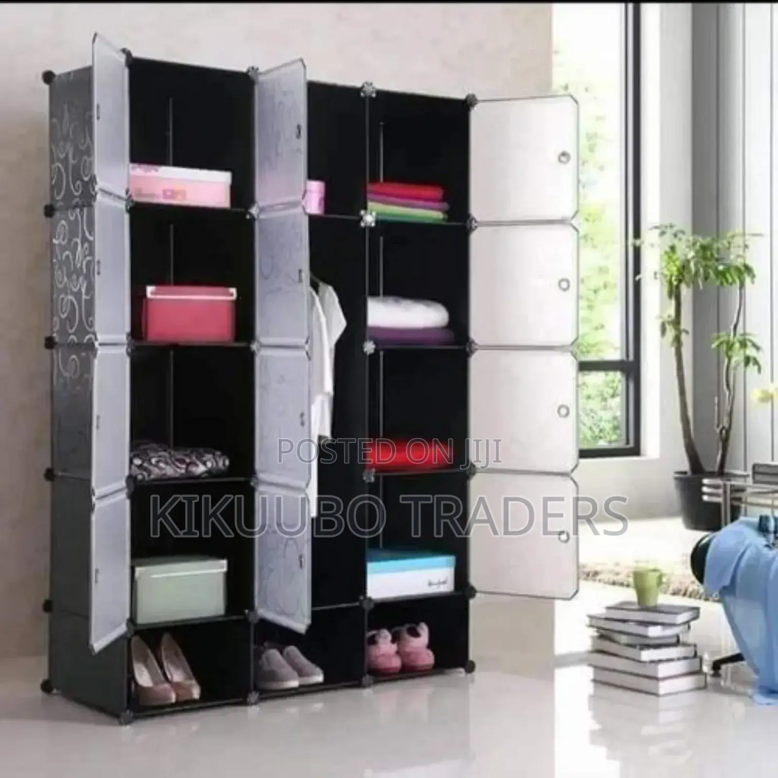 Plastic 3 Collum Storage Wardrobe