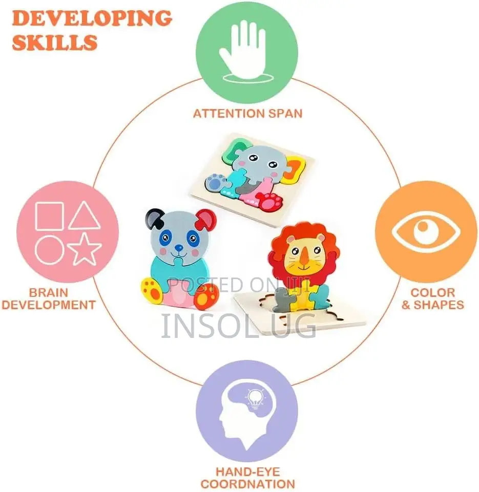 Wooden 3D Puzzles for Kids