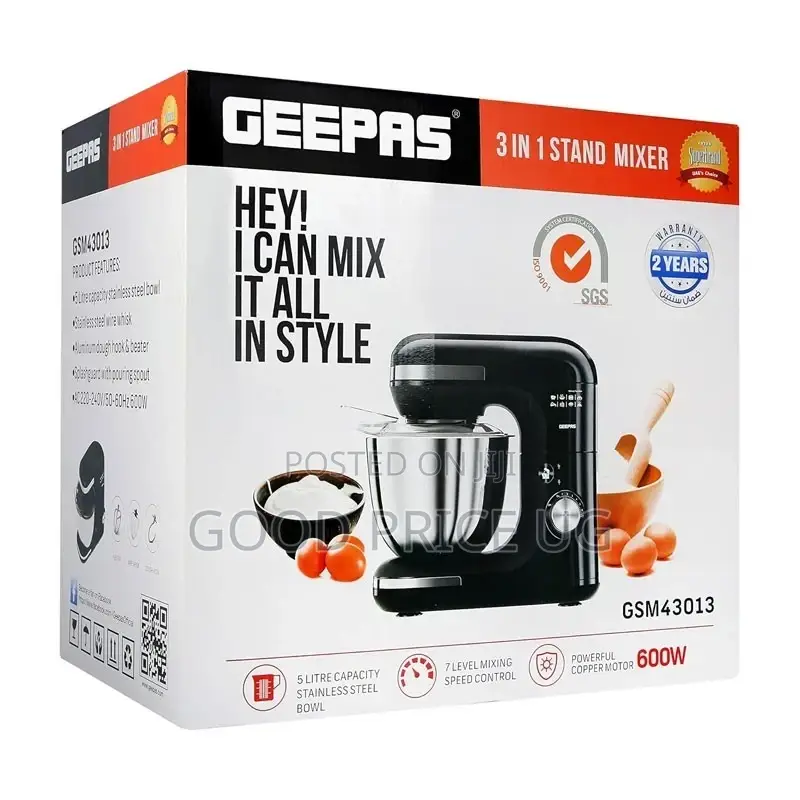 Geepas 3N1 Stand Mixer Gsm43013
