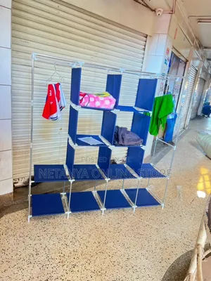 4 Columns Metallic Frame Wardrobe