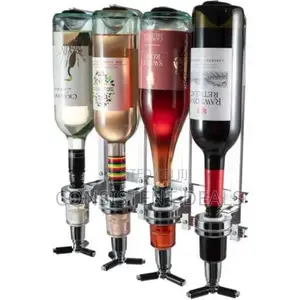 4 Bottle Wall Mounted Bar Butler Liquor Dispenser