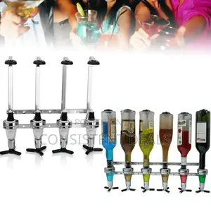 6 Bottle Wall Mounted Bar Butler Liquor Dispenser