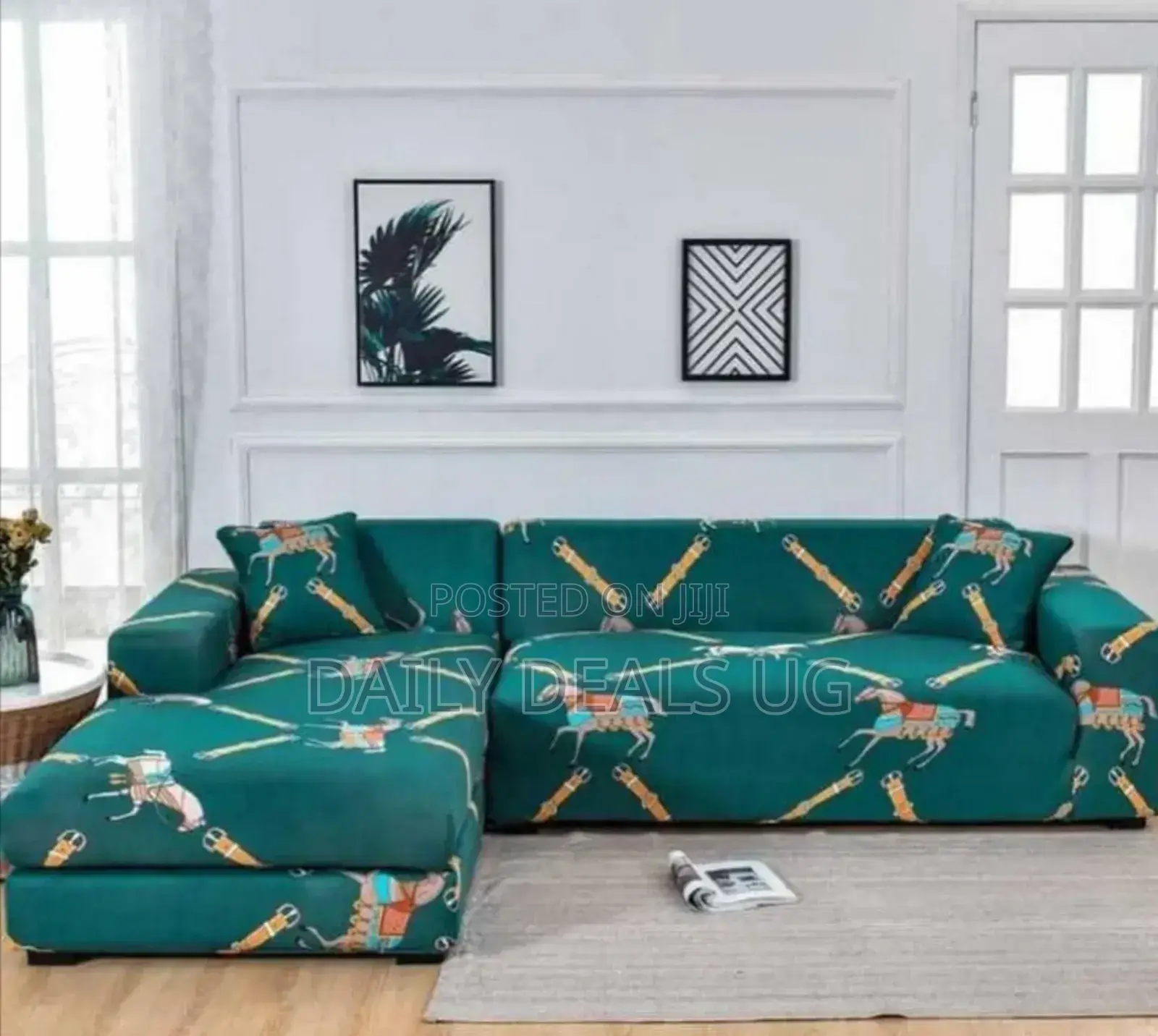 Elastic L Shaped Sofa Cover