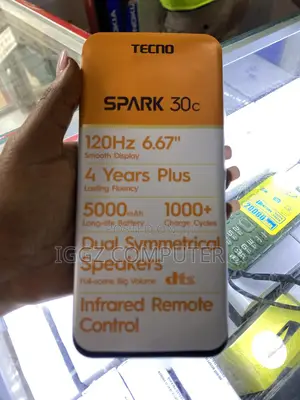 New Tecno Spark 30C 128 GB Black