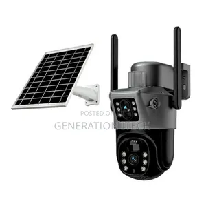 V380 Pro Solar Security Camera With Dual Lens Simcard-