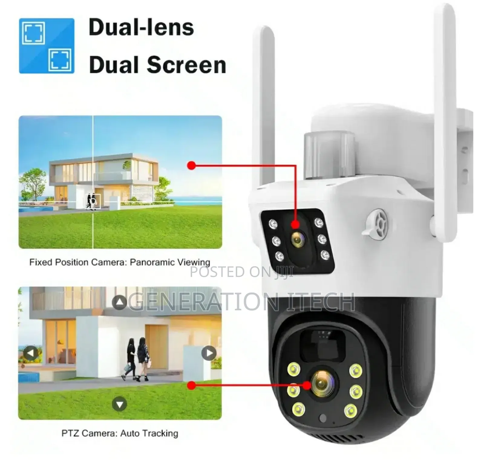8mp Dual Screen Solar Smart Camera With Sim Slot, Ir