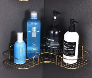 Gold Metal Bathroom Corner Shelf Organiser Shower Caddy