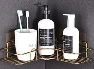 Gold Metal Bathroom Corner Shelf Organiser Shower Caddy