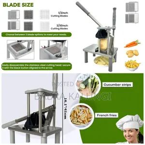 French Fry Cutter for Potatoes With 2 Replacement