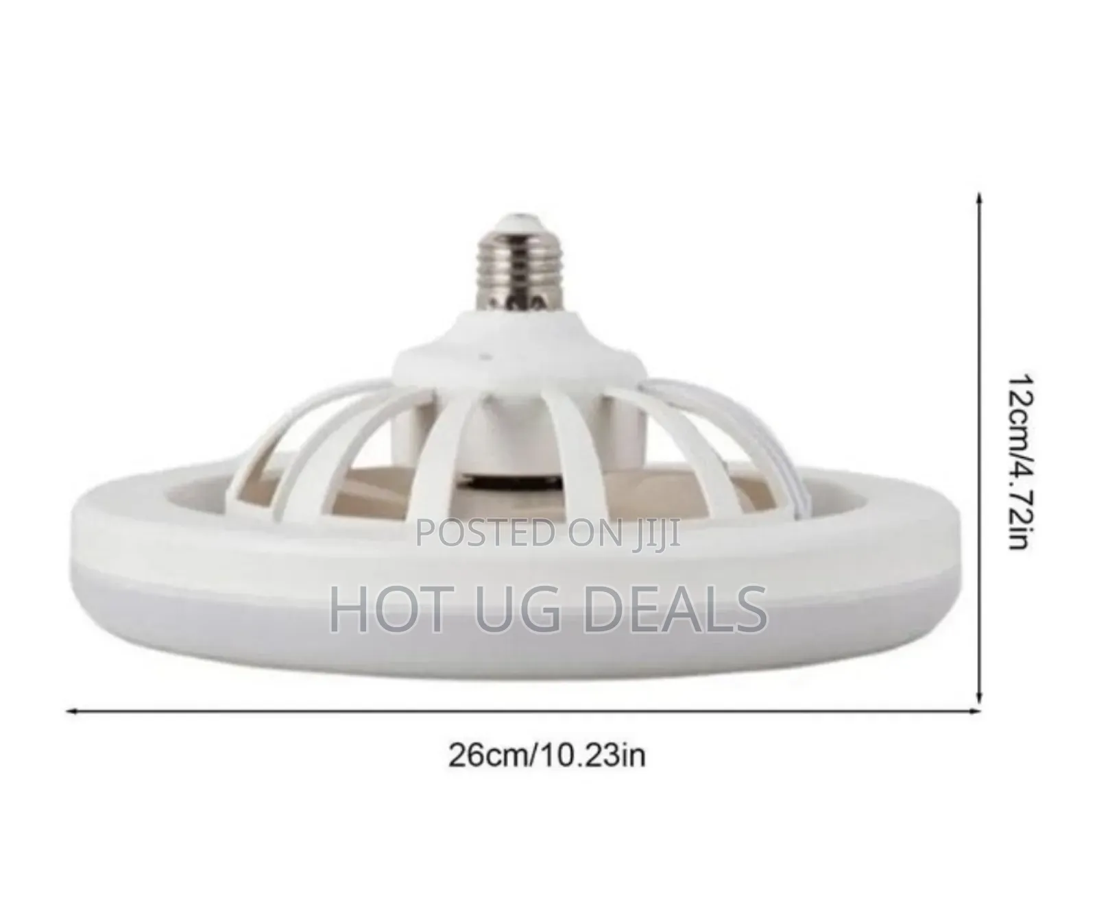 Ceiling Fan With Light Bulb - White