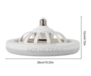 Ceiling Fan With Light Bulb - White