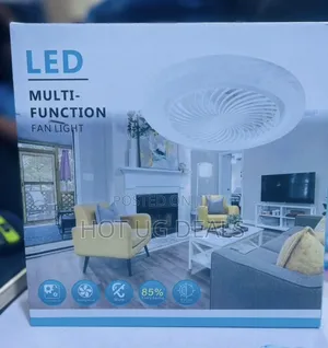 Ceiling Fan With Light Bulb - White