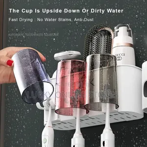 3 Cup Wall Mount Toothbrush Holder