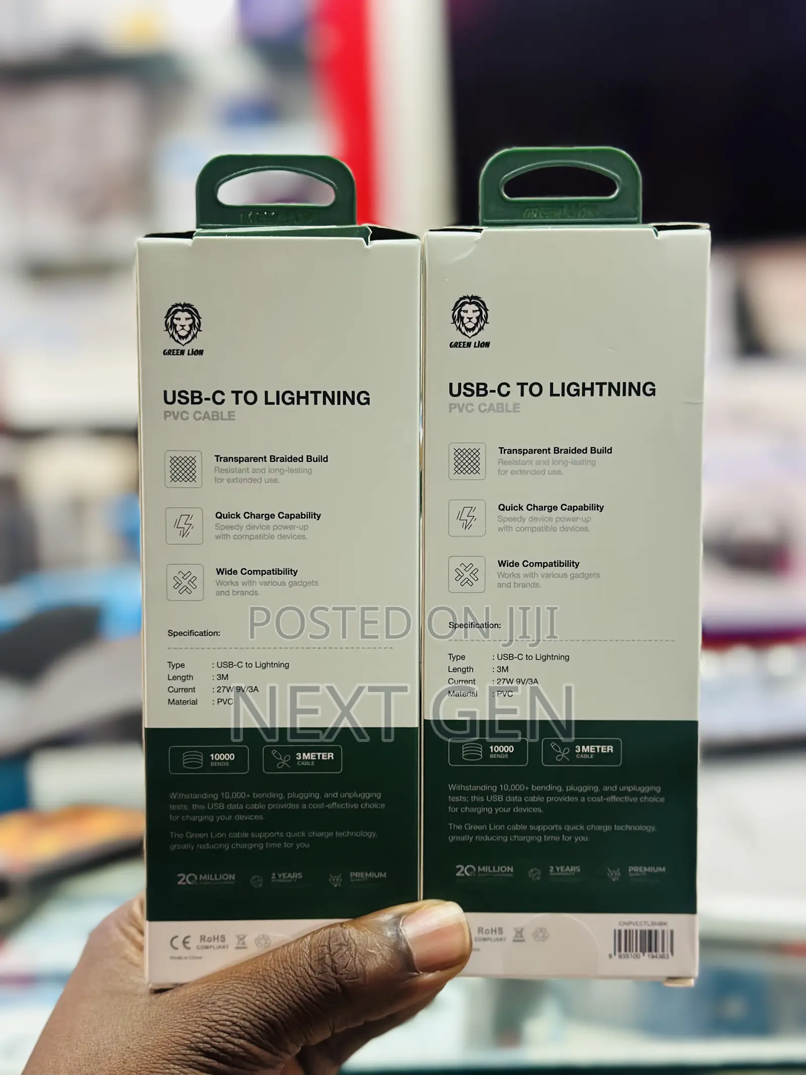 Green Lion USB-C to Lightning TPE Cable 3M PD 27W