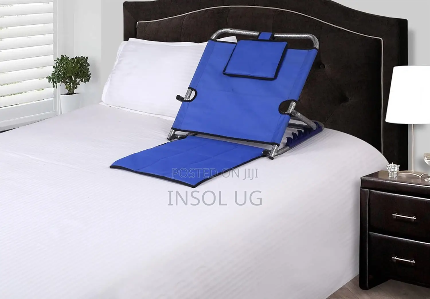 Adjustable Hospital Back Support for Use on Bed
