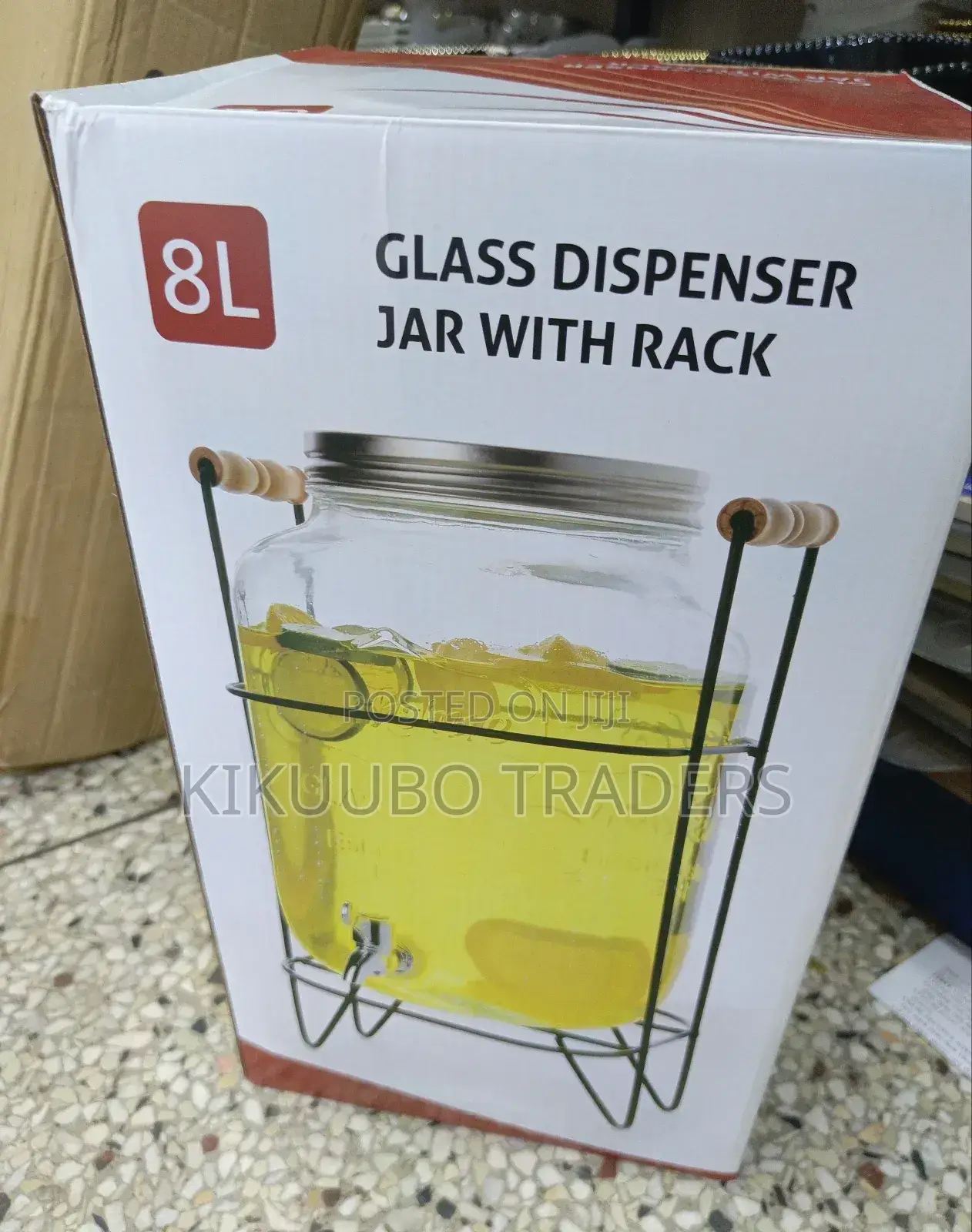 Glass Dispenser Jar With Stand