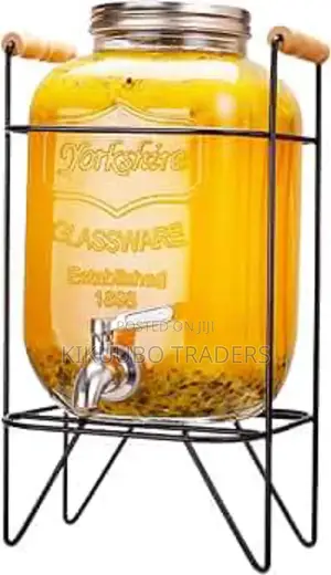 Glass Beverage Dispenser Jar