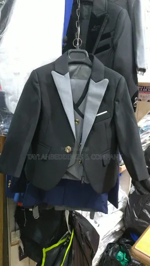 Kids Wedding Suits for Boys 3 Pieces Black and Grey