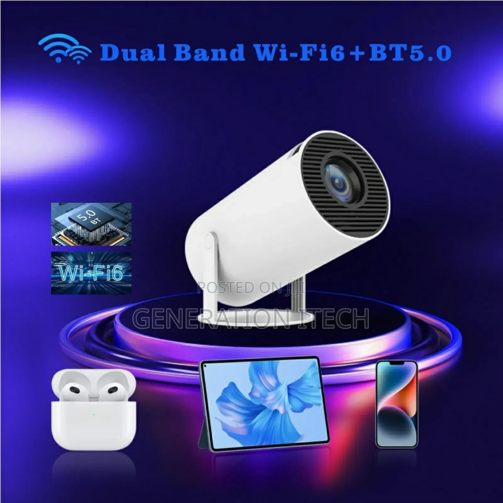 HD Mini Projector- Smart Wireless Projector With Apps