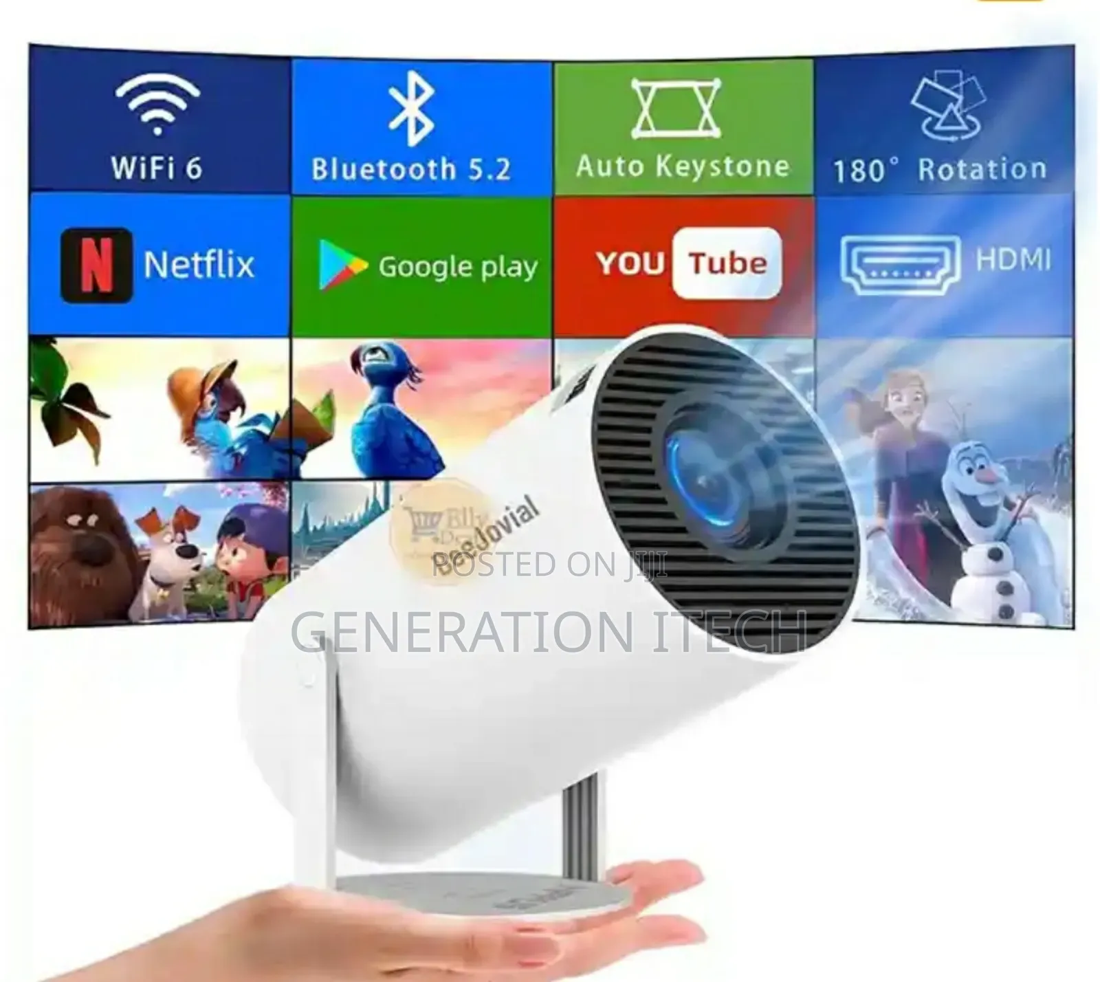 HD Mini Projector- Smart Wireless Projector With Apps