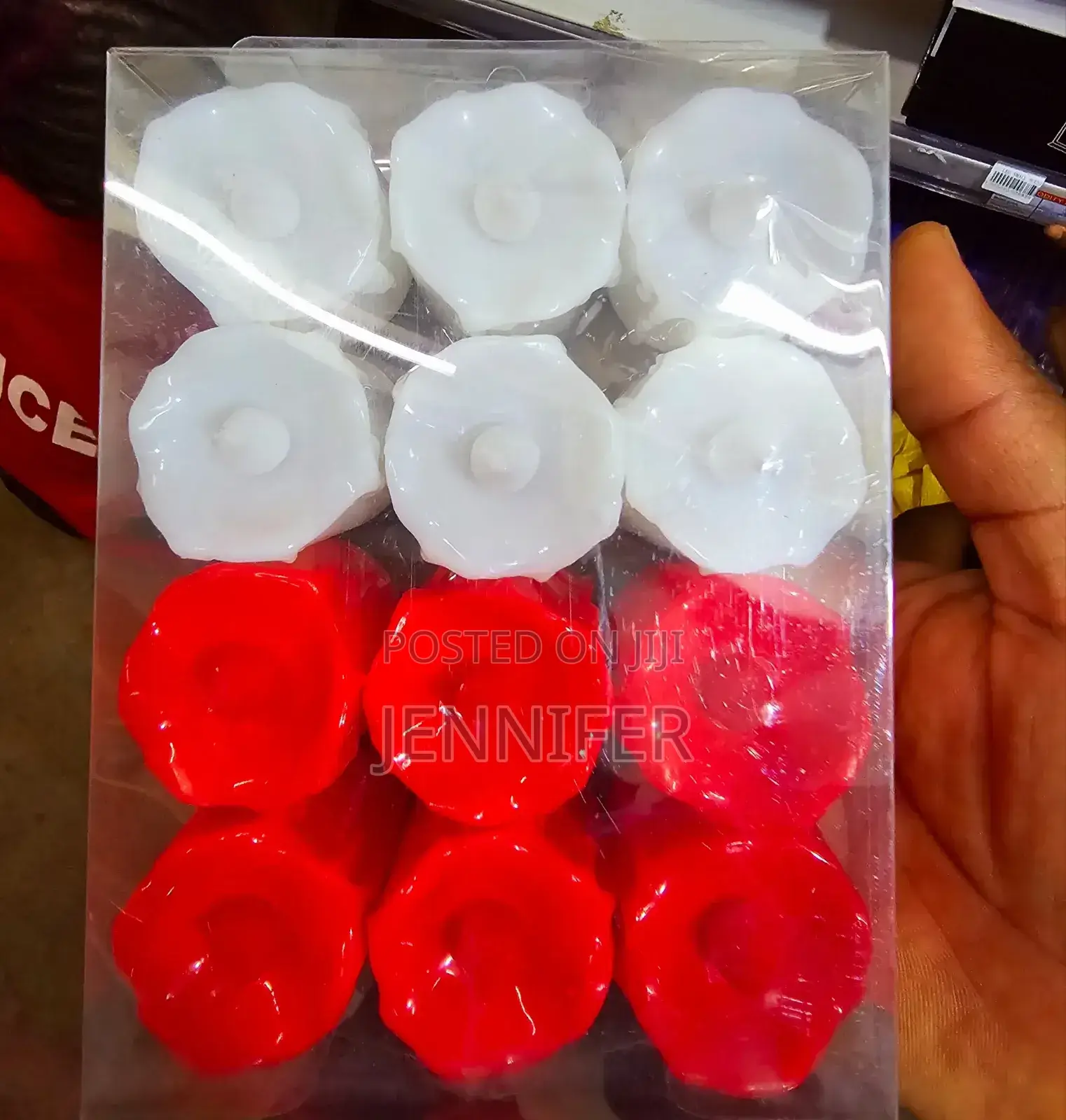 12pcs Red and White Smokers Led Candle