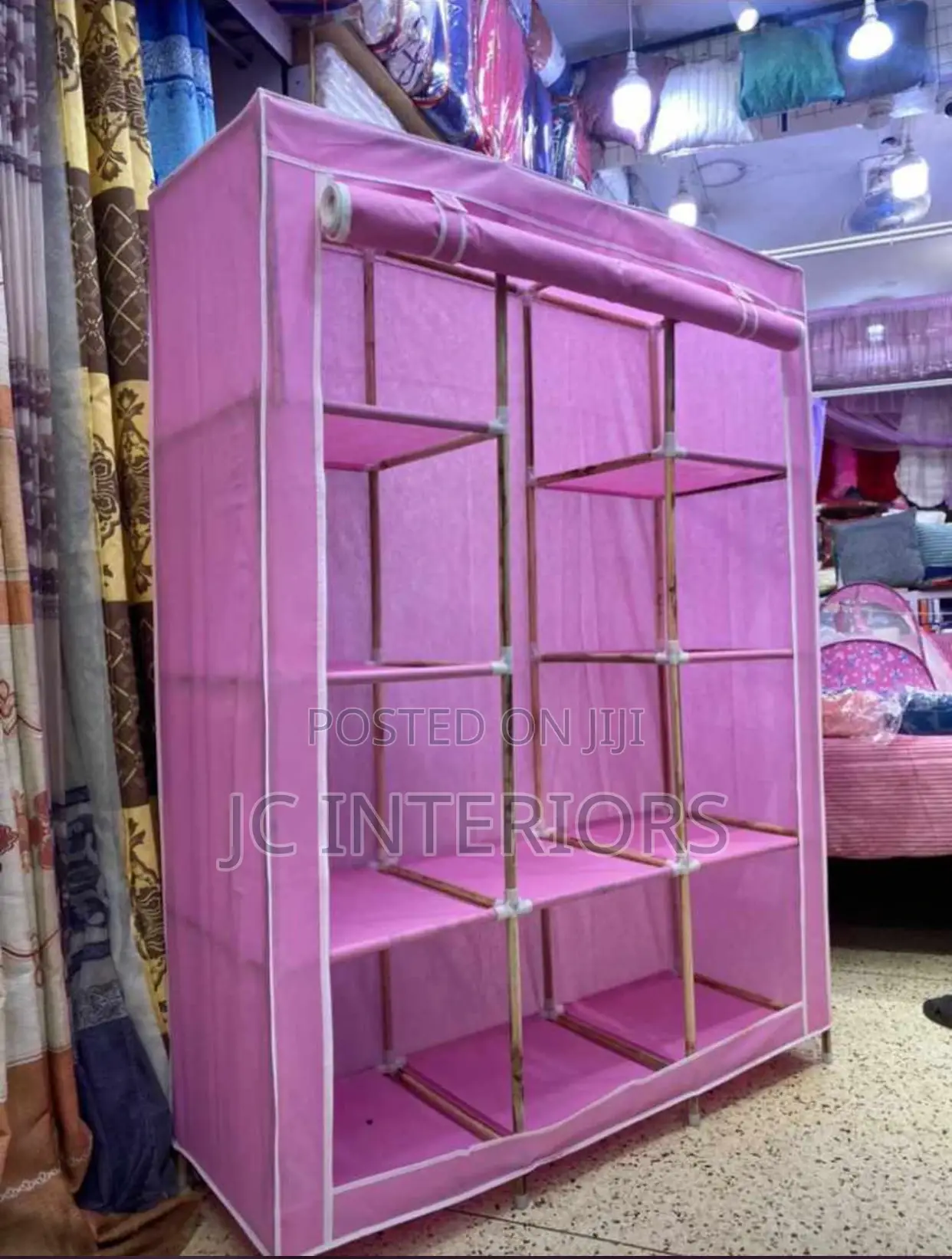 Three Column Wooden Closet