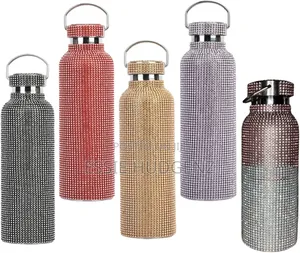 Stainless Steel Diamante Vacuum Bottle