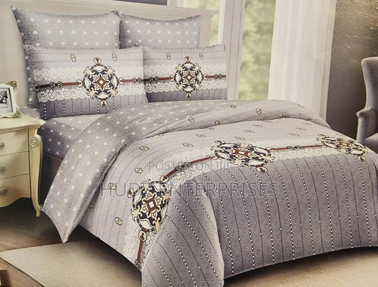10pc Duvet King Size Silver