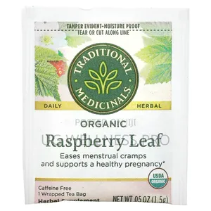 Organic Raspberry Leaf Caffeine Free 16 Wrapped Tea Bags 24g