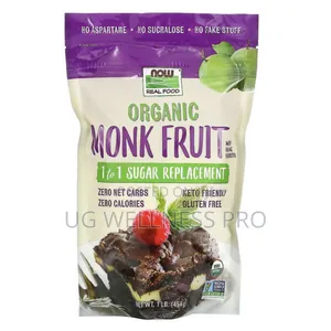 Real Food, Organic Monk Fruit, 1-to-1 Sugar Replacement 454g