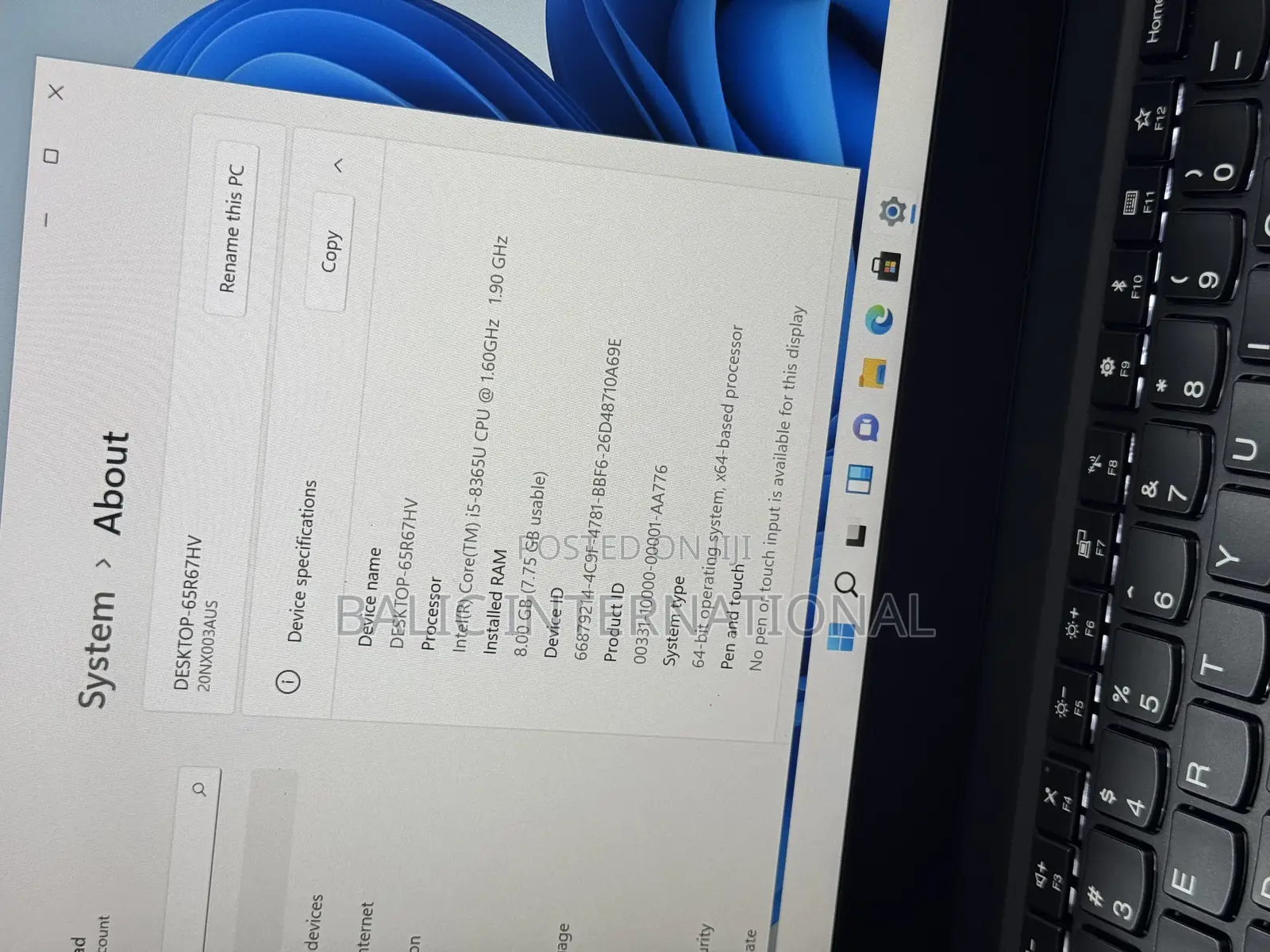 Laptop Lenovo Thinkpad T490s 8GB Intel Core I5 SSD 256GB