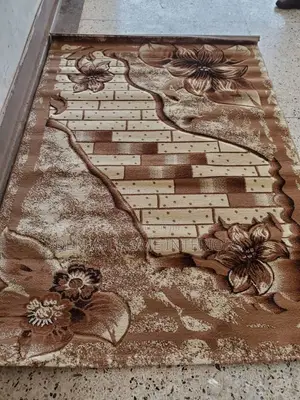 Brown Medium Size Carpet With Brick Design Carpet