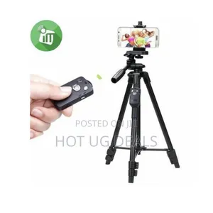 Professional Foldable Heavy Duty Phone Camera Tripod - Black