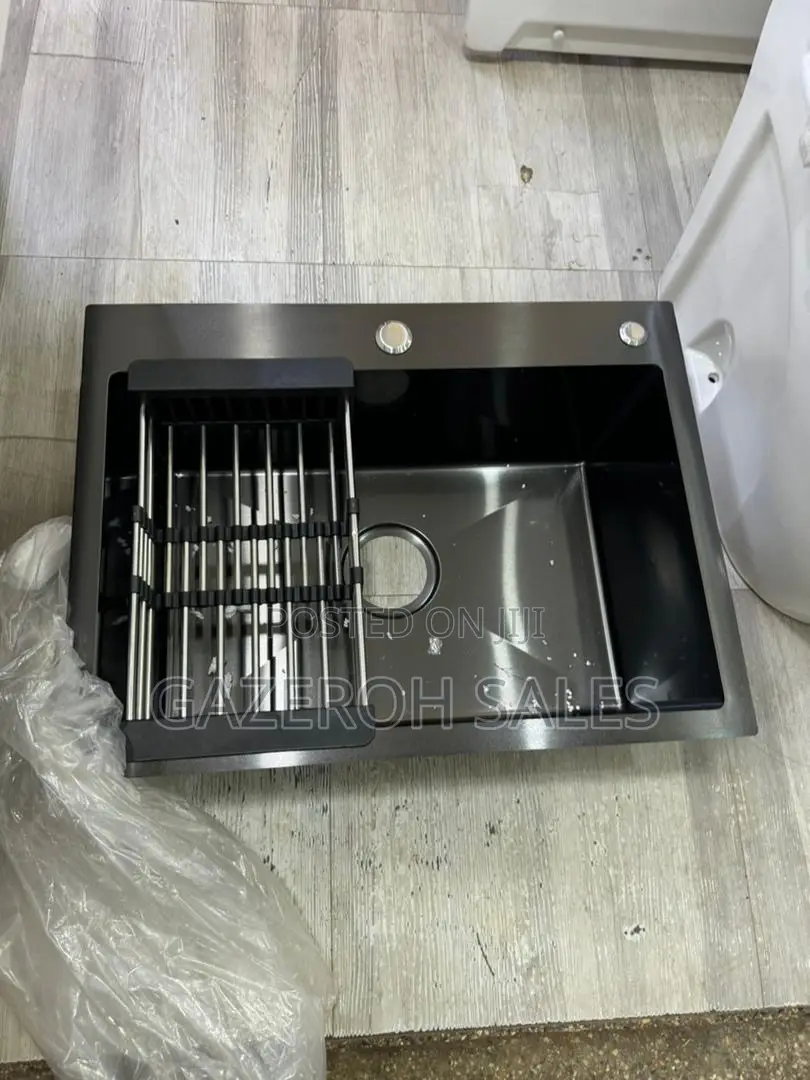 Heavy Duty Sink Black/ Silver