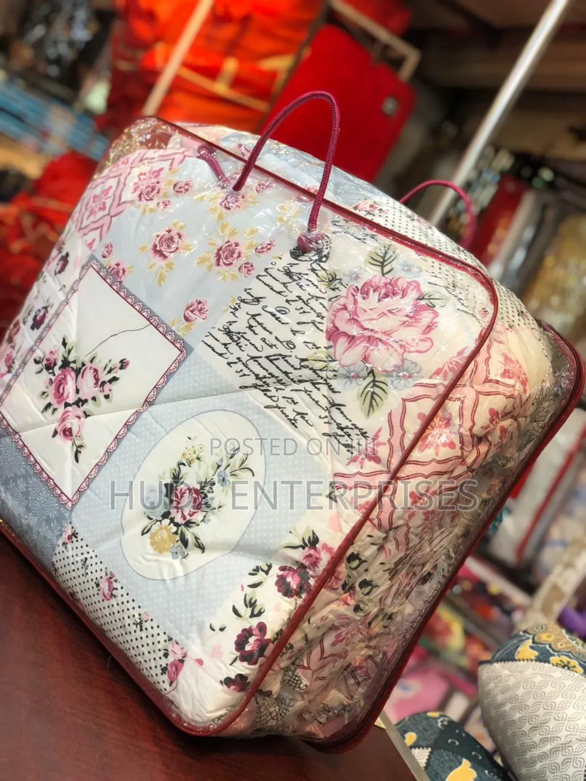 4pc Duvet 5x6 Pink Flower