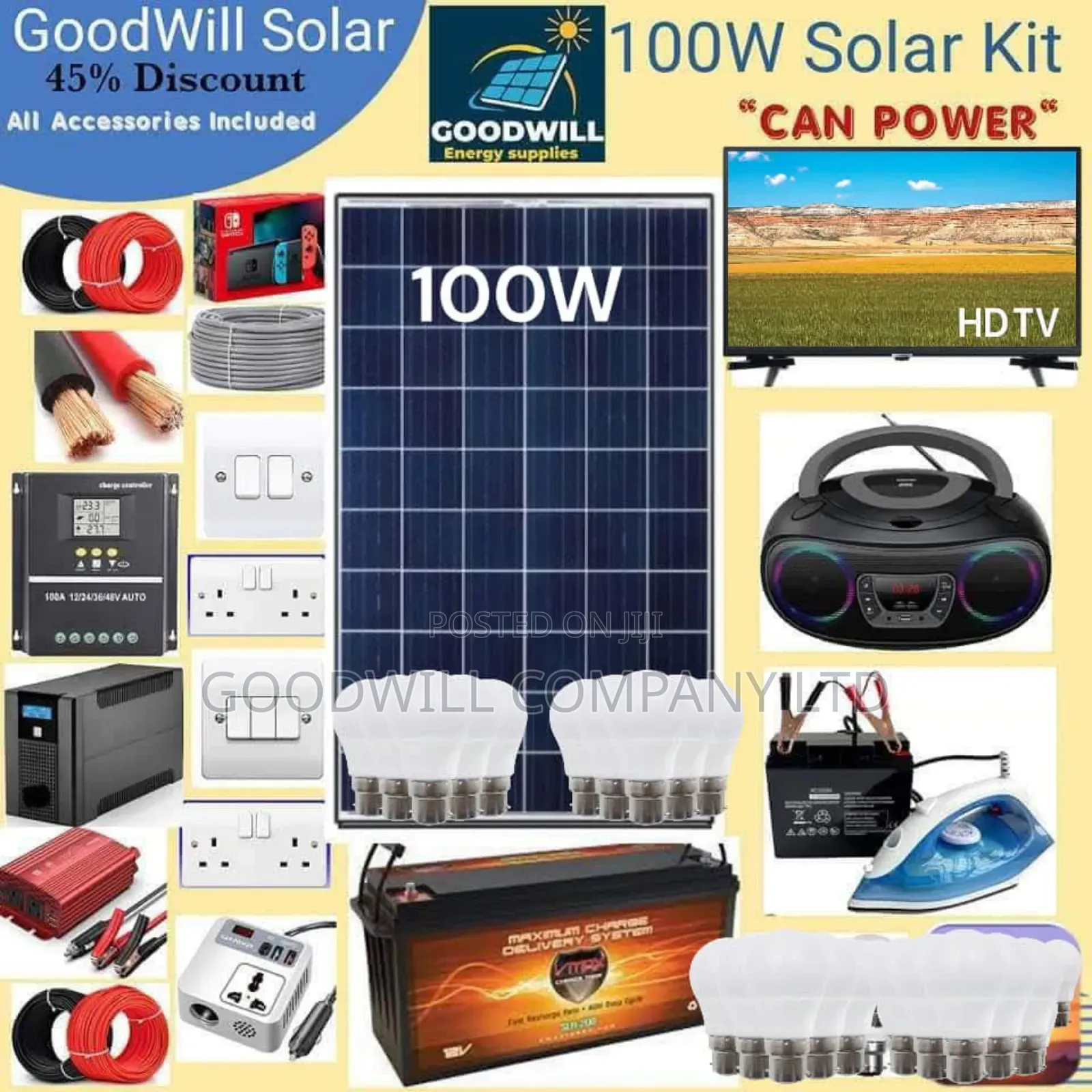 100w German Solar Kit / 100w Green Energy Solar Kit