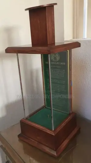 Wood and Glass Podium