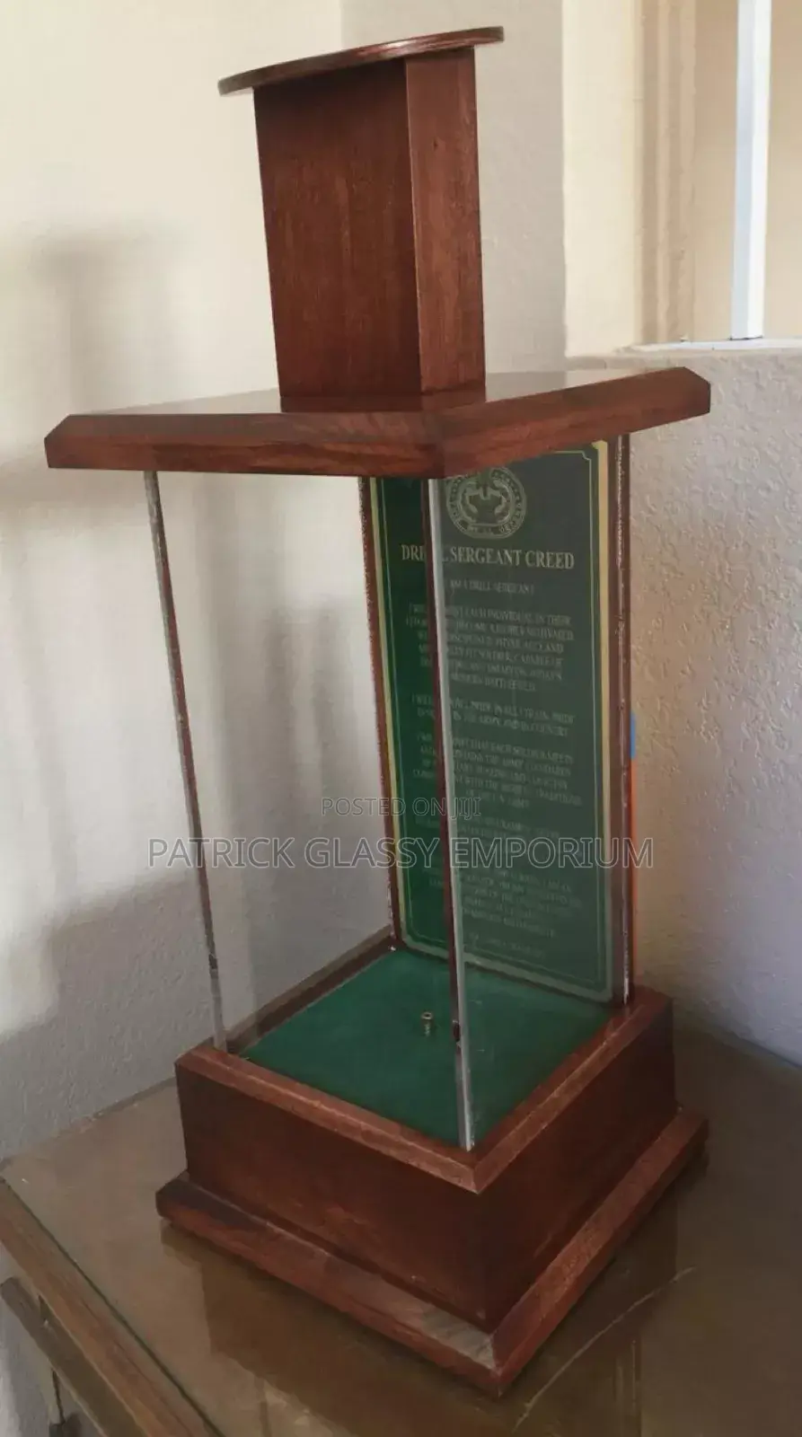 Wood and Glass Podium
