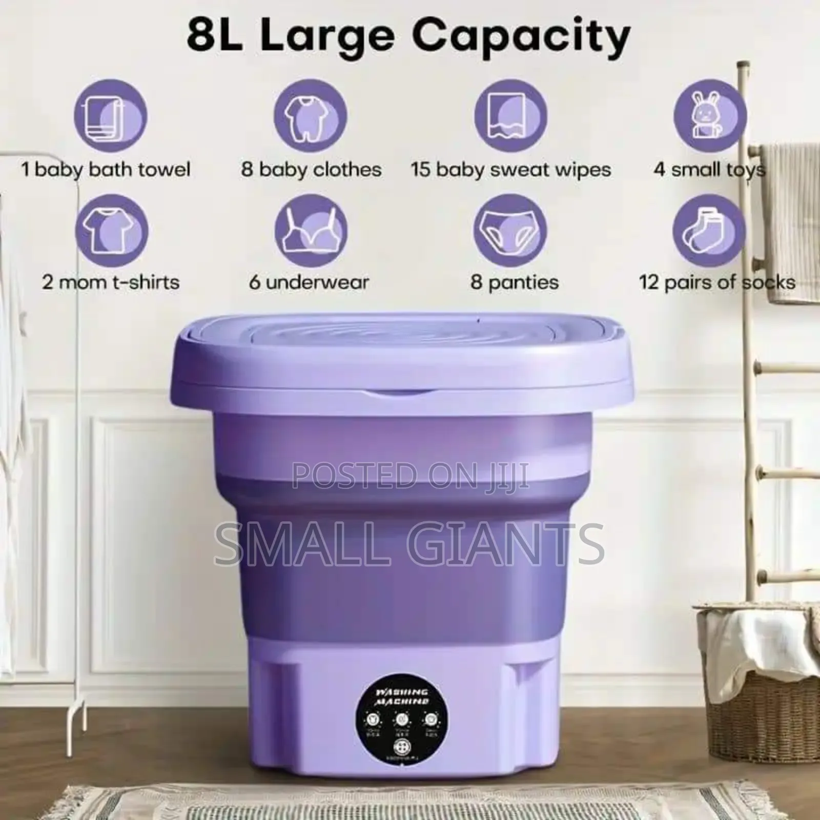8L Mini Foldable Washing Machine
