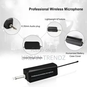 2 Piece Portable Dual Channel Podium Wireless Microphone