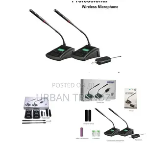 2 Piece Portable Dual Channel Podium Wireless Microphone