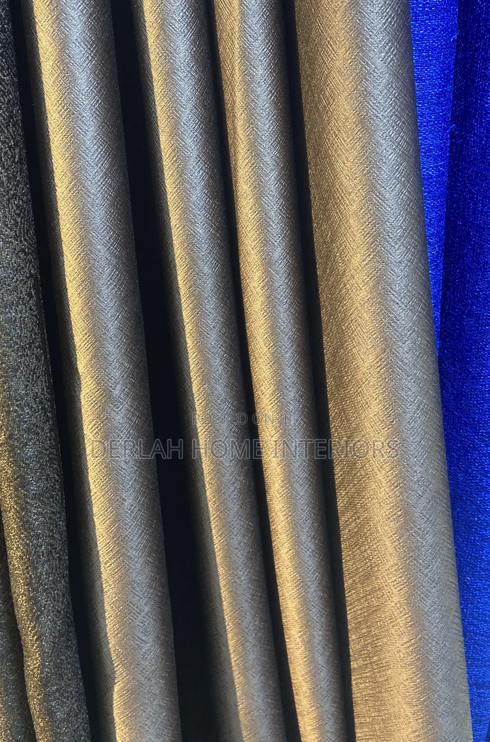 Chocolate Brown Curtain Fabric Per Complete Meter