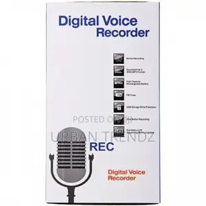 High Quality LCD Display Digital Voice Recorder - Black
