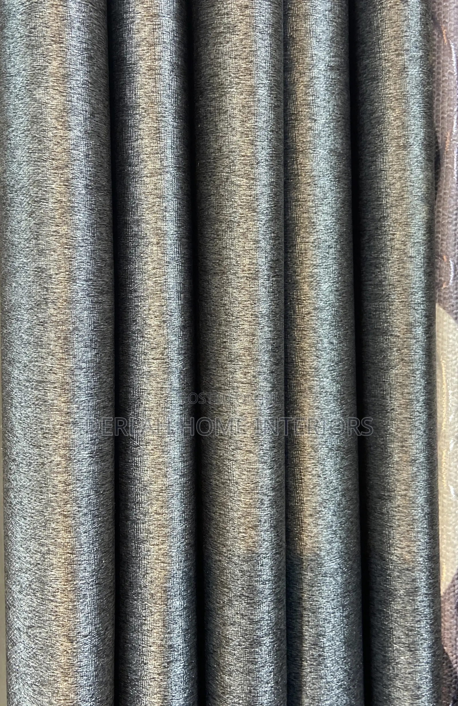 Mettalic Charcoal Grey Curtain Per Piece