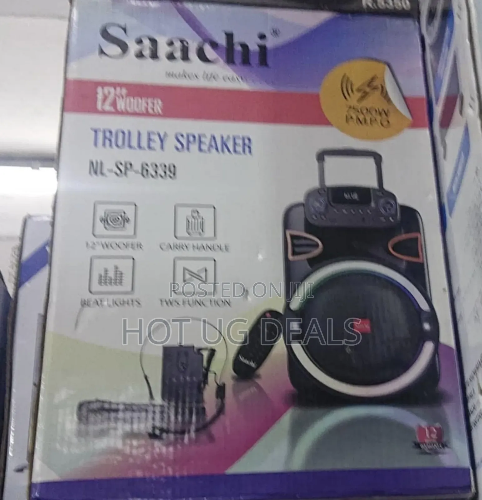 Saachi Outdoor Speaker Bluetooth/TWS/Fm With Wireless Mic